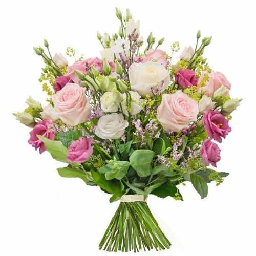 Dazzling Springtime Mix Cut Pink Flowers Bouquet