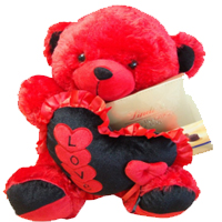 Love Teddy Bear with Lint Chocolate