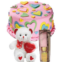 Send this strawberry sponge cake covered in hearts......  to sharjah_uae.asp